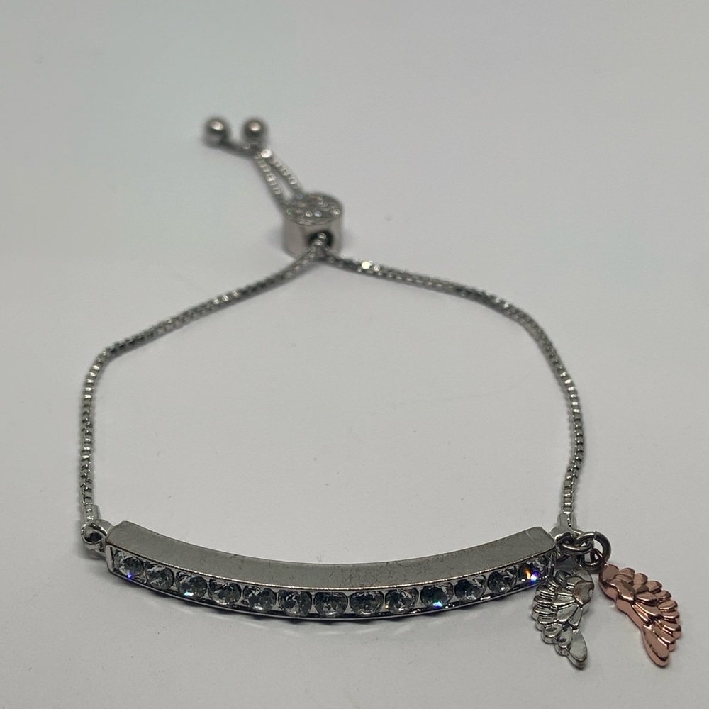 IBB CN Crystal Loved and blessed Adjustable Chain Bracelet